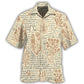 Botany Writing Nature Inspired Hawaiian Shirt For Summer Vacation, Beach Travel, And Casual Wear