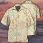 Botany Writing Nature Inspired Hawaiian Shirt For Summer Vacation, Beach Travel, And Casual Wear
