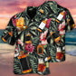 Tropical Wine Bourbon Leaf Hawaiian Shirt Design Detail For Beach Days And Holiday Travel