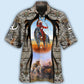 Bohemian Bow Arrow Hunting Hawaiian Shirt Artwork Detail For Resort Trips And Outdoor Activities