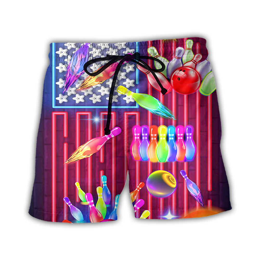 Bowling Independence Beach Shorts Design Detail For Coastal Escapes And Daily Wear