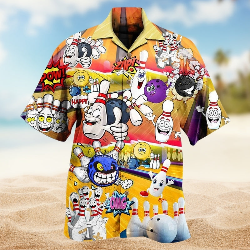 Bowling Outdoor Passion Hawaiian Shirt For Resort Trips, Coastal Parties, And Warm Weather Style