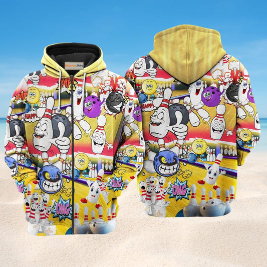 Bowling Split Happens Hoodie For Recreation Events Travel Days And Comfortable Casual Wear