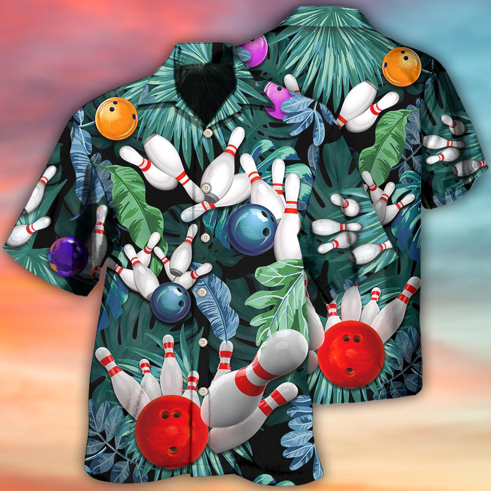 Tropical Bowling Leaf Hawaiian Shirt For Beach Days, Weekend Events, And Thoughtful Gift Giving