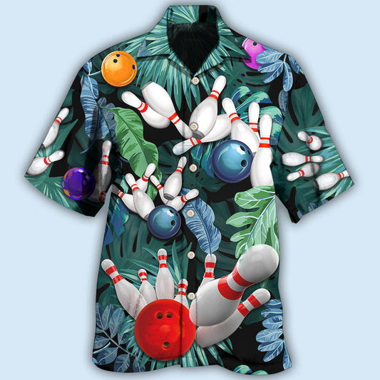 Tropical Bowling Leaf Hawaiian Shirt For Beach Days, Weekend Events, And Thoughtful Gift Giving
