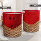 Bowling Ball Rattan Texture Laundry Basket For Room Home Organizer
