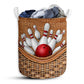 Bowling Rattan Texture Lover Laundry Basket For Bathroom Bedroom Storage