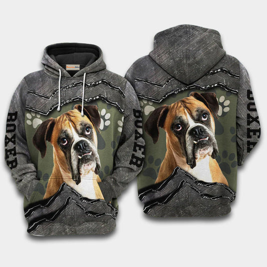 Boxer Dog Friend Hoodie For Wildlife Adventures Everyday Wear And Relaxed Outfits
