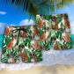 Boxer Dog Tropical Leaf Beach Shorts Pattern View For Coastal Holidays And Casual Activities