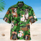Tropical Boxer Hawaiian Shirt For Summer Vacation, Beach Travel, And Casual Wear