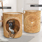 Boxer Dog Bamboo Wave Laundry Basket For Room Home Organizer