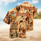Boxing Creative Pattern Hawaiian Shirt For Resort Trips, Coastal Parties, And Warm Weather Style