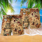 Athletic Boxing Beach Shorts Pattern Detail For Outdoor Activities And Relaxed Casual Style