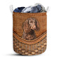 Small Size Boykin Spaniel Dog Rattan Texture Laundry Basket For Bathroom Bedroom Storage