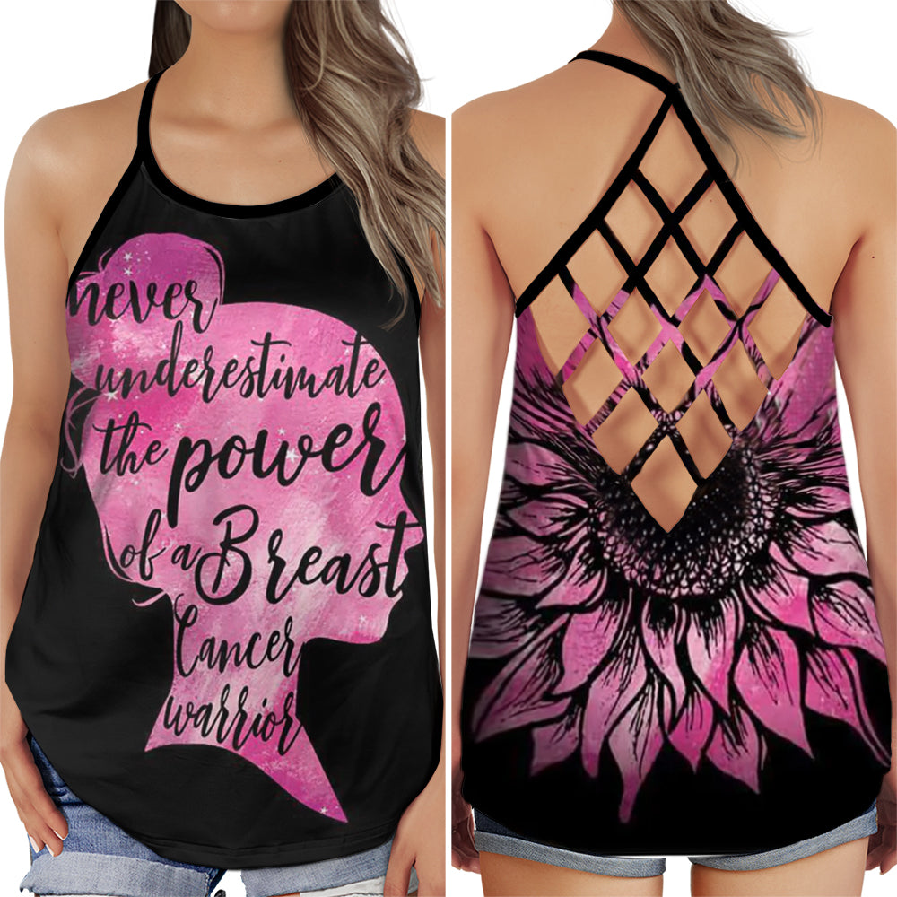 Breast Cancer Awareness Warrior Pink Ribbon Hollow Tank Top For Community Events And Positive Support