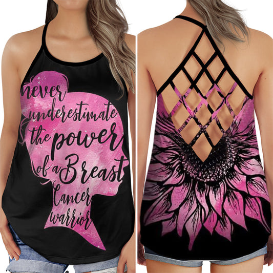 Breast Cancer Awareness Warrior Pink Ribbon Hollow Tank Top For Community Events And Positive Support