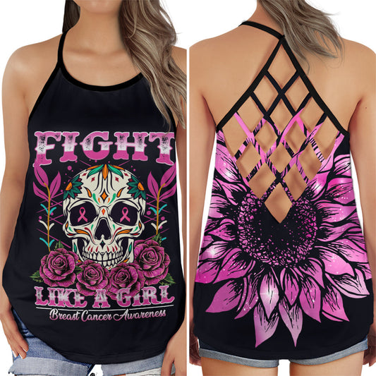 Breast Cancer Strength And Support Awareness Summer Hope Art Hollow Tank Top For Community Events And Positive Support