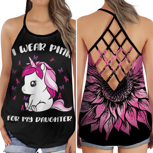 Breast Cancer Daughter Quote Hollow Tank Top For Community Events And Positive Support