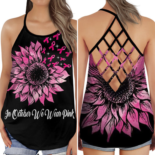 Breast Cancer Awareness We Wear Pink Hollow Tank Top For Community Events And Positive Support