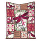 Breast Cancer Awareness Dragonfly Flannel Blanket For Cozy Bedroom Sofa Decor