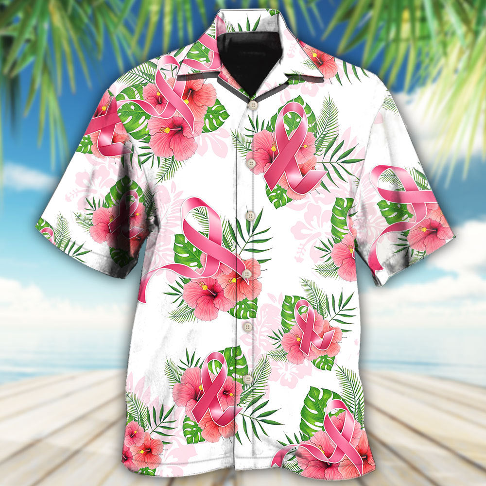 Breast Cancer Hope Strength Hawaiian Shirt For Resort Trips, Coastal Parties, And Warm Weather Style