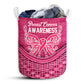 Small Size Breast Cancer Rattan Texture Laundry Basket For Bathroom Bedroom Storage