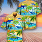 Rainbow Shark Bright Sharks Hawaiian Shirt Artwork Detail For Tropical Trips And Casual Outings