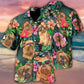 Tropical Dog Griffon Brussels Hawaiian Shirt Artwork Detail For Tropical Trips And Casual Outings