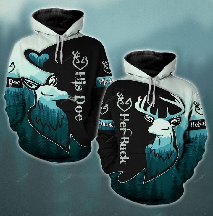 Buck Doe Hunting Hoodie For Wildlife Inspired Casual Wear Camping And Travel