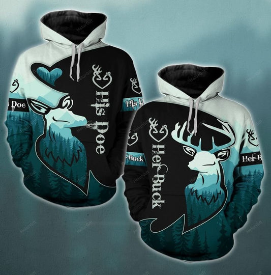 Buck Doe Hunting Hoodie For Wildlife Inspired Casual Wear Camping And Travel