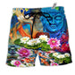 Buddha What You Think You Become Hawaiian Print Beach Shorts For Seaside Travel And Relaxed Summer Wear