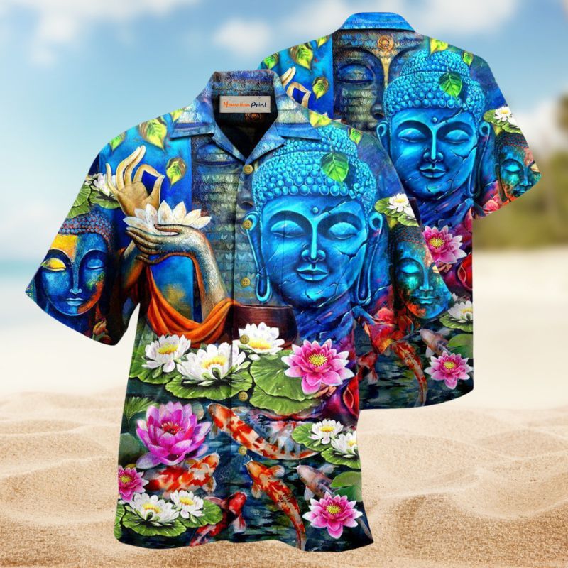 Buddha Become Hawaiian Shirt For Summer Vacation, Beach Travel, And Casual Wear