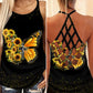 Butterfly Beautiful Everyday Hollow Tank Top For Yoga Practice And Summer Outings