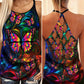 Butterfly Beautiful Everyday Hollow Tank Top For Studio Sessions And Floral Style