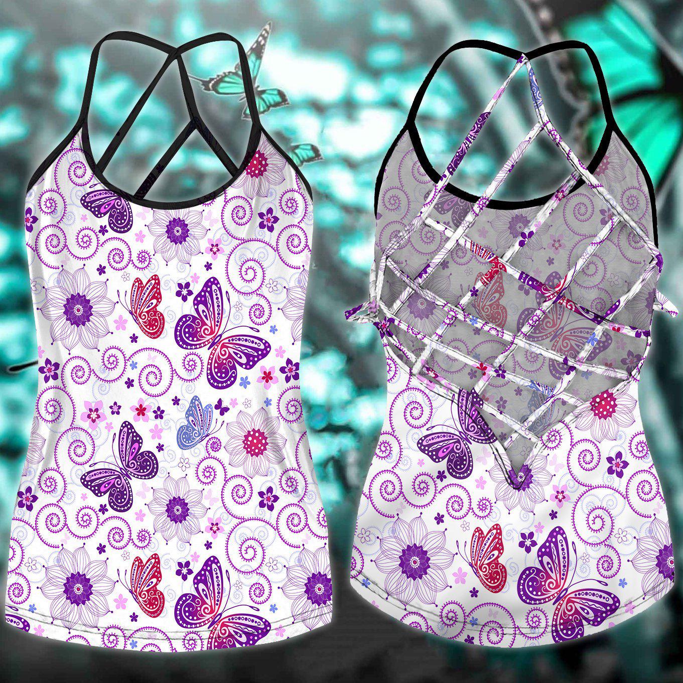 Butterfly Beautiful Everyday Hollow Tank Top For Festival Events And Comfortable Wear