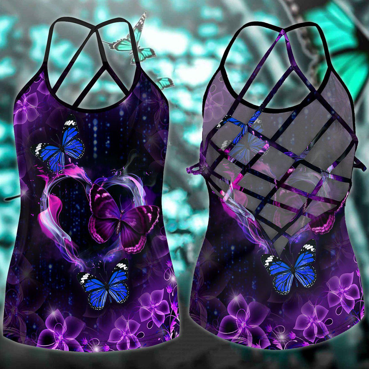 Butterfly Beautiful Everyday Hollow Tank Top For Outdoor Events And Casual Styling