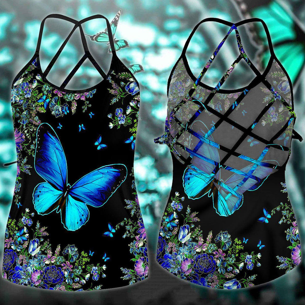 Butterfly Beautiful Everyday Hollow Tank Top For Weekend Outings And Fitness Days