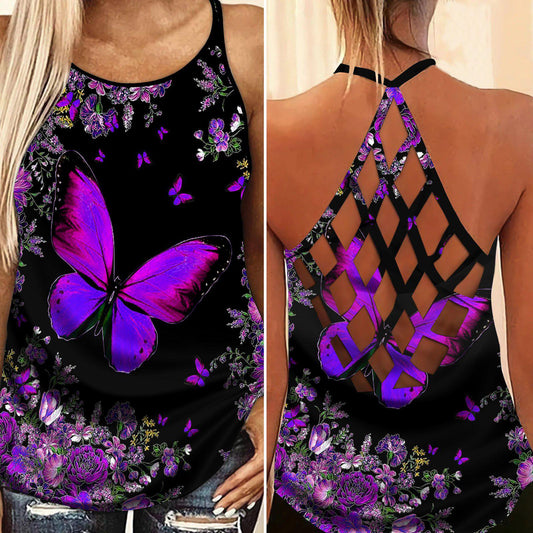 Butterfly Beautiful Everyday Hollow Tank Top For Active Days And Festival Wear