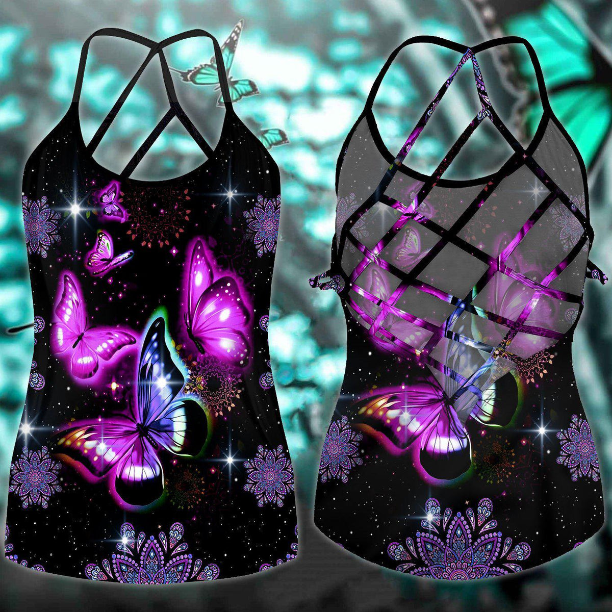 Butterfly Beautiful Everyday Hollow Tank Top For Summer Travel And Relaxed Outfits