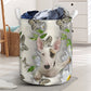 Bull Terrier Dog Oil Painting Laundry Basket For Room Home Organizer
