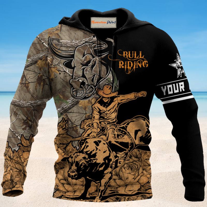 Strong Bull Riding Personalized Hoodie For Comfortable Daily Outfits Holidays And Casual Wear
