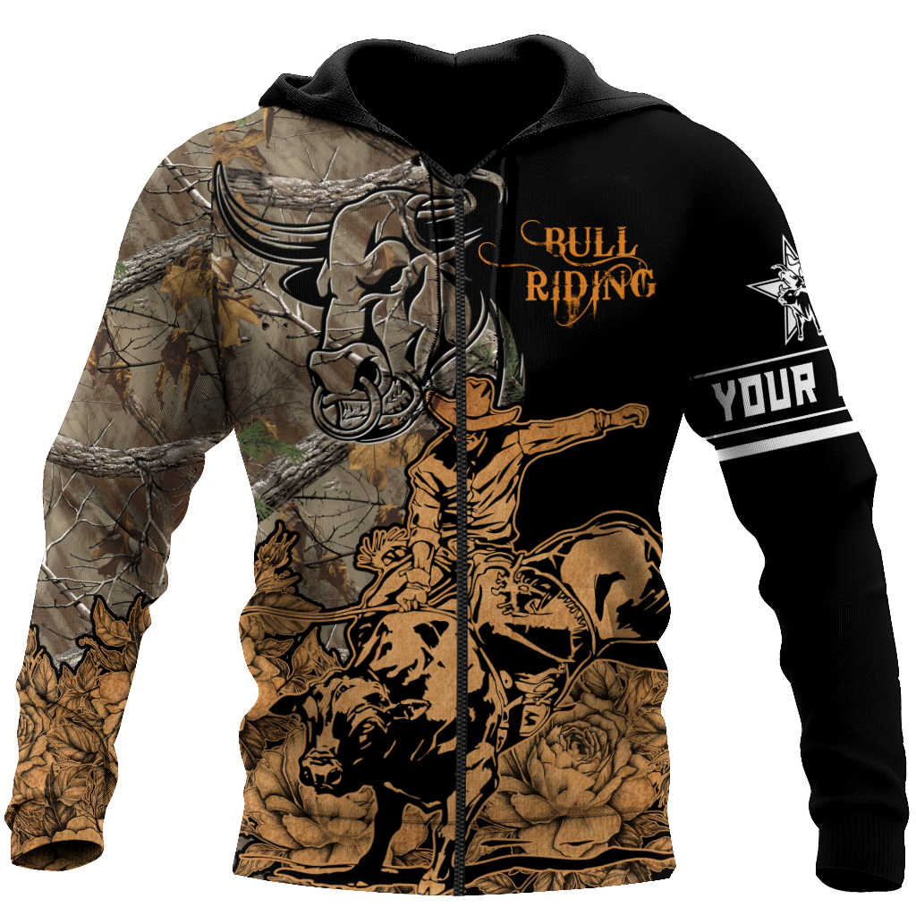 Strong Bull Riding Personalized Hoodie For Comfortable Daily Outfits Holidays And Casual Wear