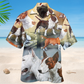 Creative Bull Terrier Dog Hawaiian Shirt For Animal Lovers, Beach Travel, And Casual Summer Style