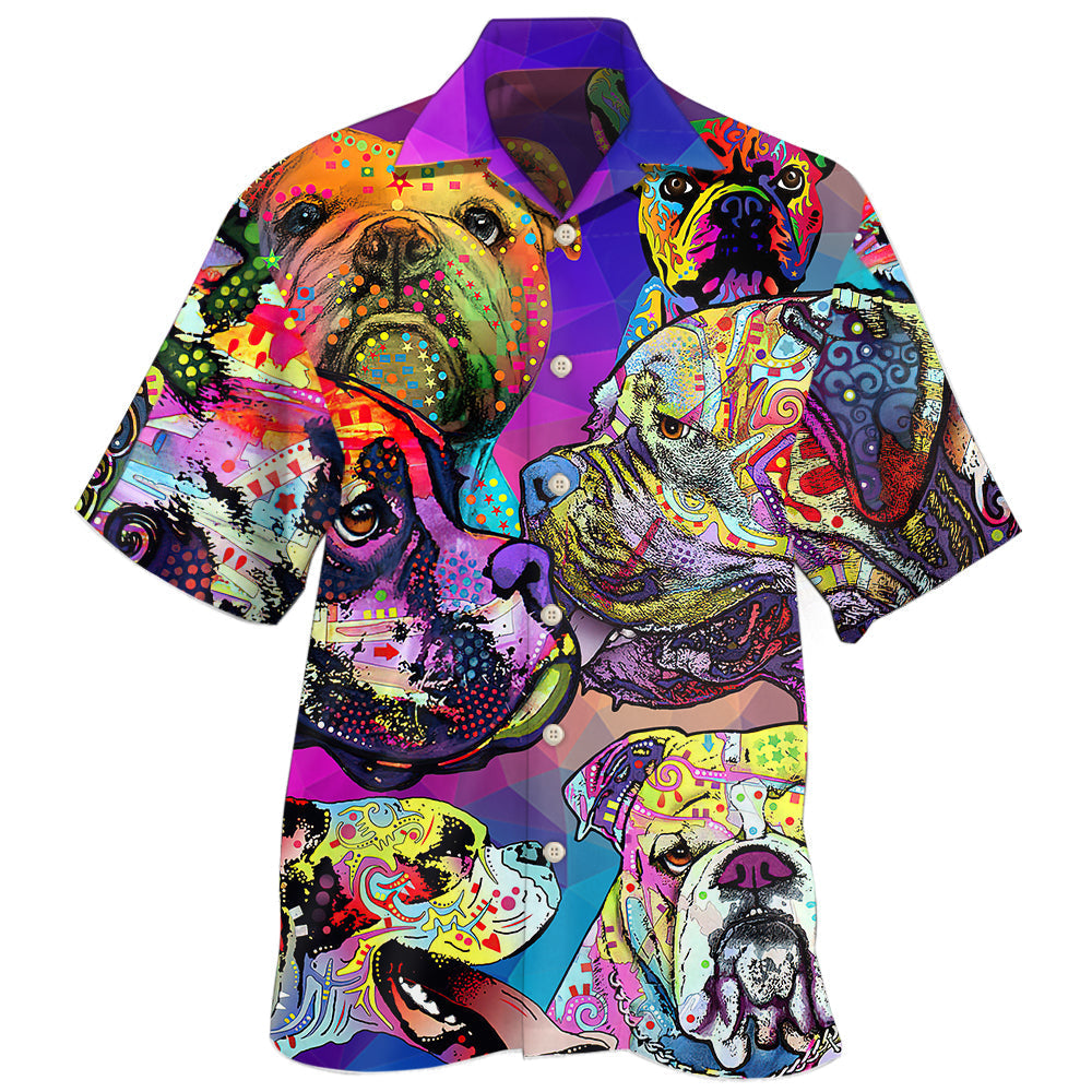 Bulldog Dog Hawaiian Shirt For Beach Days, Summer Outings, And Thoughtful Gift Giving