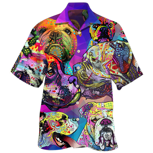 Bulldog Dog Hawaiian Shirt For Beach Days, Summer Outings, And Thoughtful Gift Giving