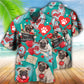 Happy Bulldog Valentine Paw Hawaiian Shirt Artwork Detail For Tropical Trips And Casual Outings