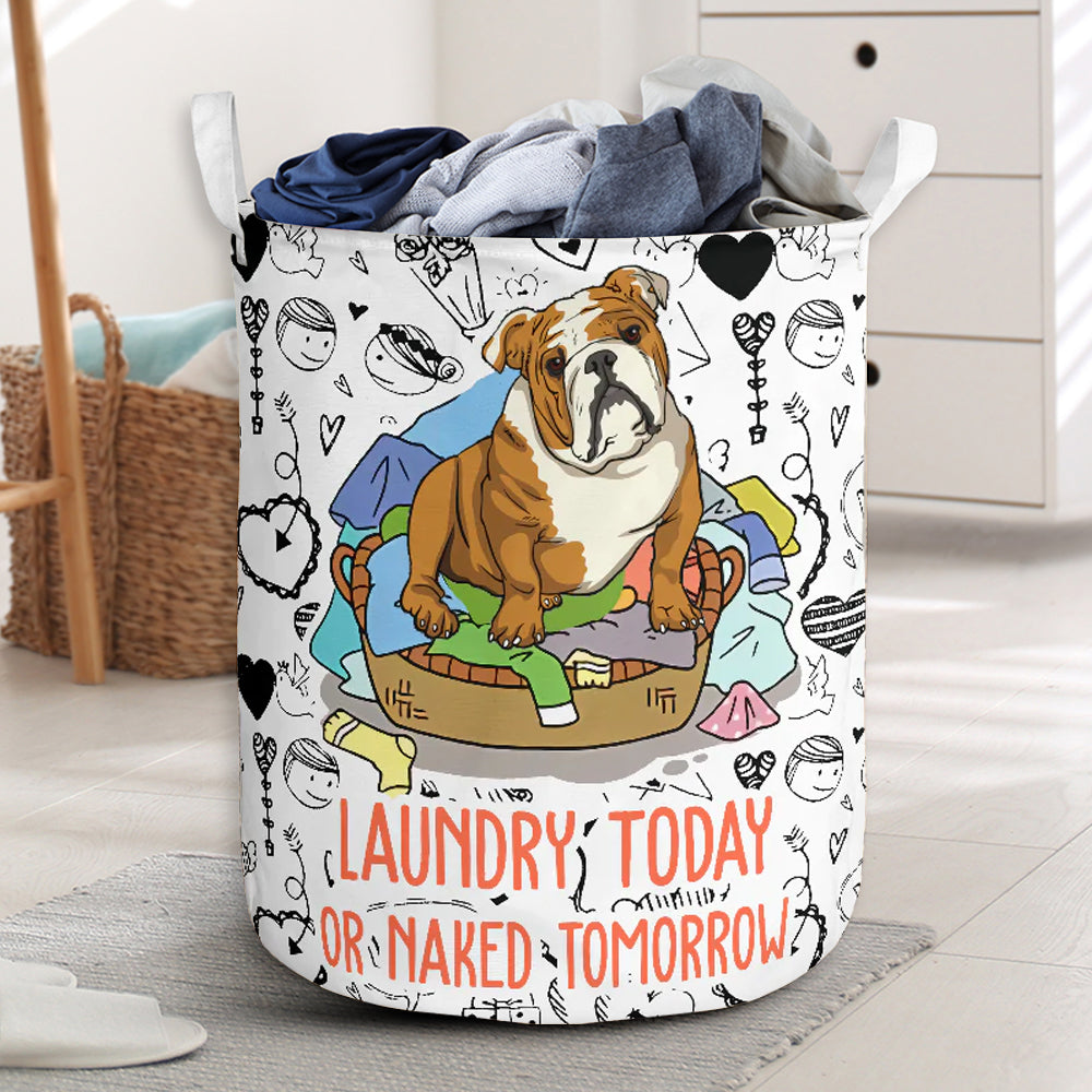 Bulldog Love Pattern Laundry Basket For Room Home Organizer