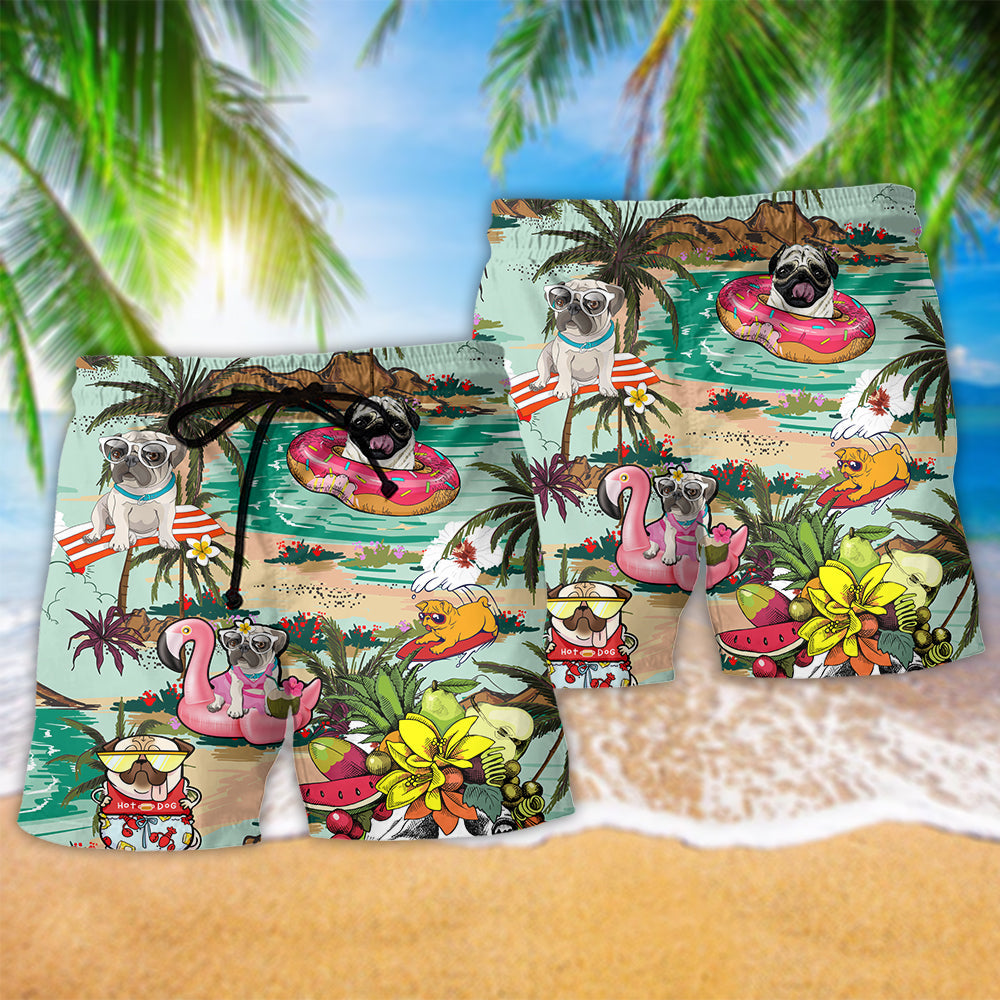 Bulldog Beach Island Vibes Beach Shorts Design View For Comfortable Resort And Beach Styling