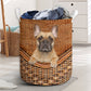 Bulldog Rattan Texture Laundry Basket For Room Home Organizer