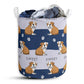 Small Size Bulldog Sweet Cute Style Laundry Basket For Bathroom Bedroom Storage